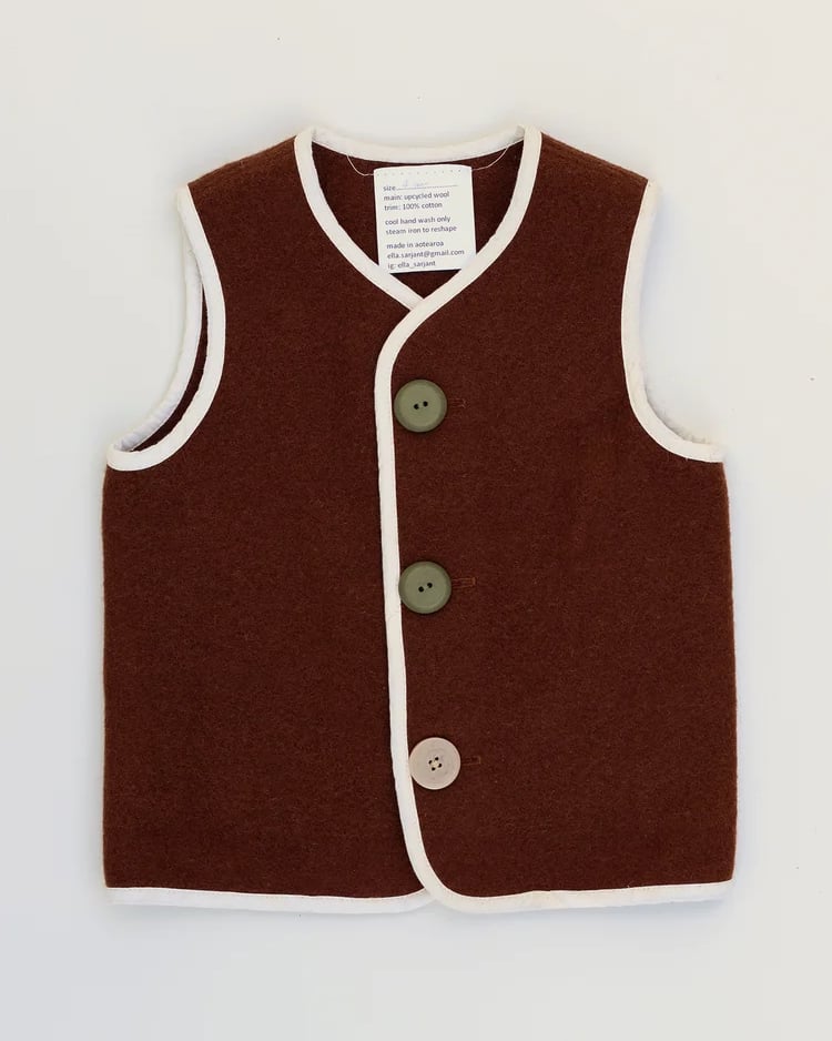 Image of Colour Block Vest Fundraiser - Brown 4 yrs
