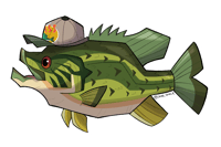 Bass Hat Vinyl Sticker