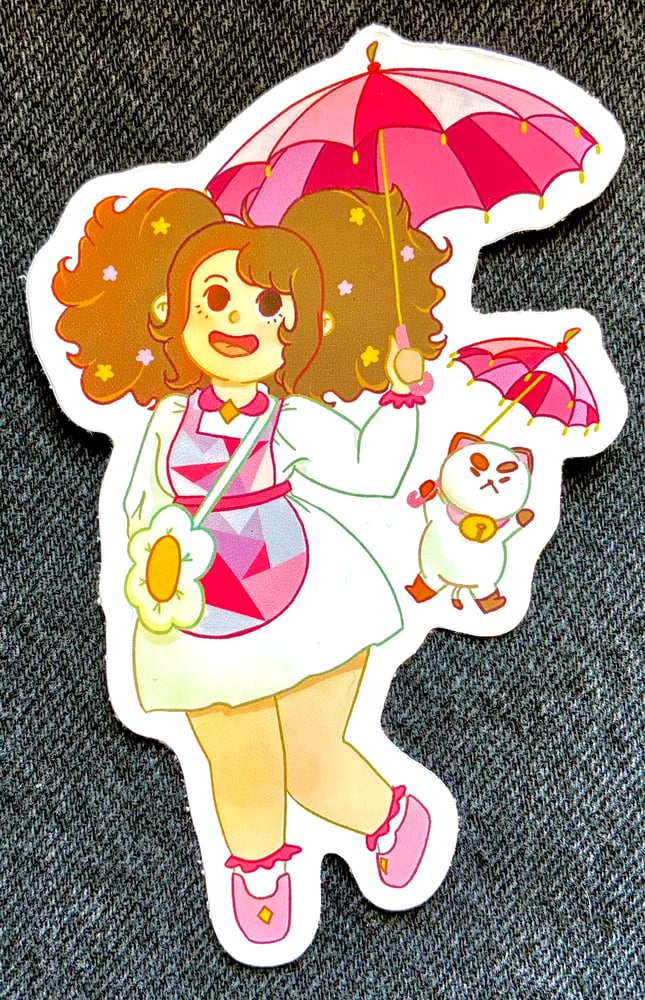 Image of bee and puppycat sticker