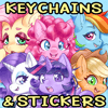 Pony Keychains and Stickers