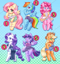 Image 2 of Pony Keychains and Stickers