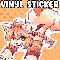 Image 1 of Demon Boy Apricot - Vinyl Sticker