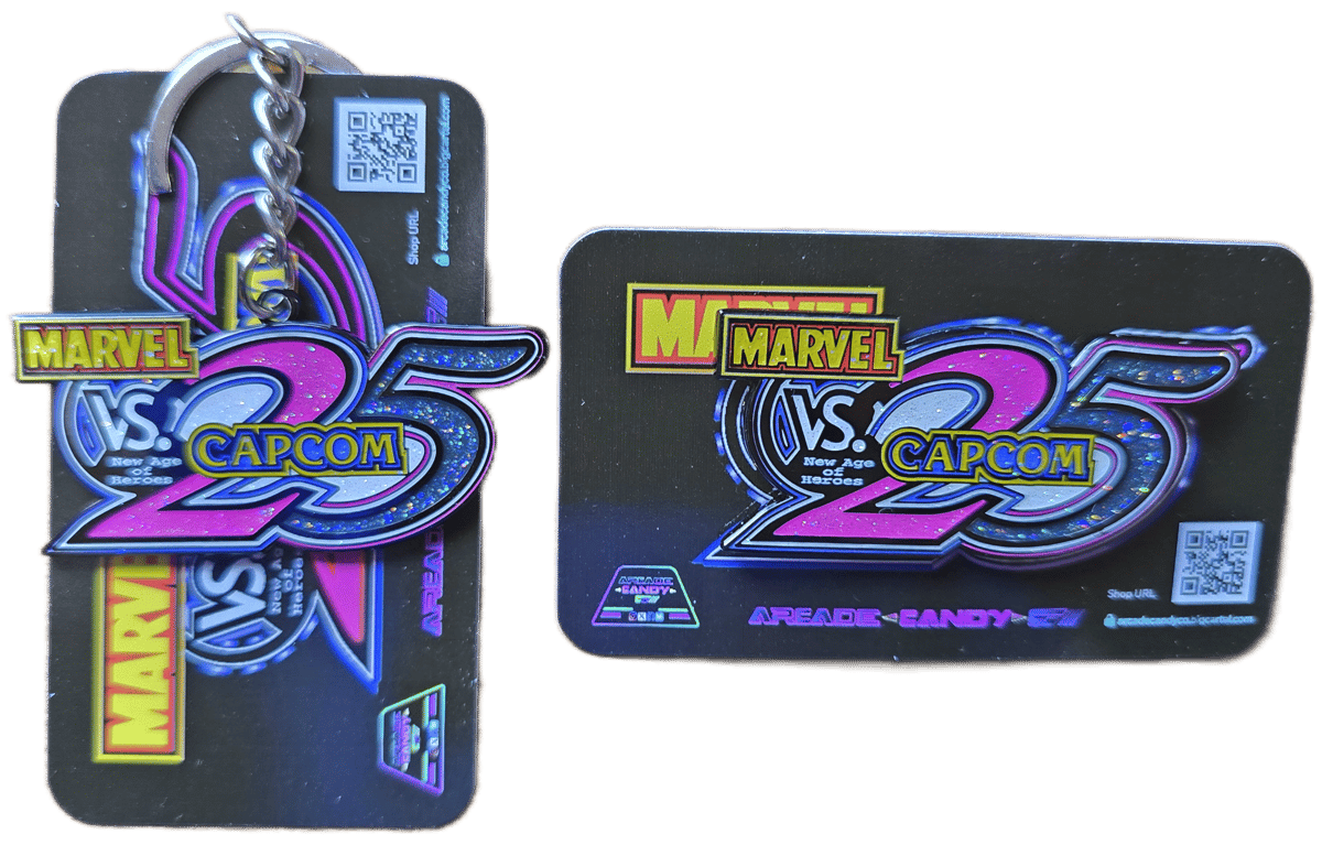 ゲームキャラクター PIN Enamel Pin and Key-Chain | Arcade Candy Co.