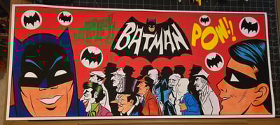 Image of GIANT-SIZE BATMAN TV SERIES OPENING TRIBUTE 36 1/4" x 15 1/2" PRINT! 