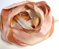 Image 2 of Ready To Ship! 10YD. CREME BRULEE HAND DYED SARI SILK RIBBON BY COLOR BURST SILK