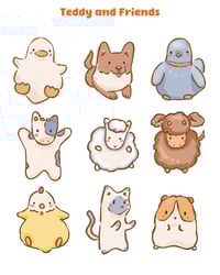 Image 3 of Teddy and Friends Stickers