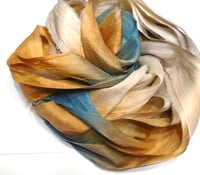Image 3 of Ready To Ship! 10YD. HARVEST MOON HAND DYED SARI SILK RIBBON BY COLOR BURST SILK