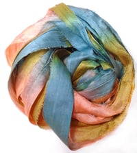 Image 1 of Ready To Ship! 10YD. GYPSY SOUL HAND DYED SARI SILK RIBBON BY COLOR BURST SILK