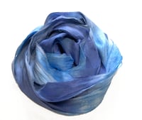 Image 1 of Ready To Ship! 10YD. FULL MOON HAND DYED SARI SILK RIBBON BY COLOR BURST SILK