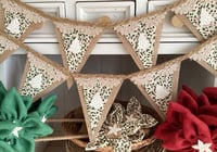 Image 2 of #14 Rustic Christmas Bunting - 10 Flags