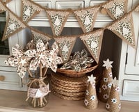 Image 3 of #14 Rustic Christmas Bunting - 10 Flags