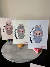 Image 3 of Cute trendy bear like Art Prints, Macaron Monsters Art Prints