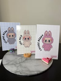 Image 4 of Cute trendy bear like Art Prints, Macaron Monsters Art Prints