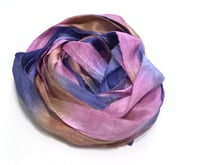 Image 4 of 10YD. CAROUSEL HAND DYED SARI SILK RIBBON BY COLOR BURST SILK