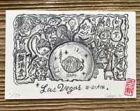 Image 1 of PHISH SPHERE 2024 Ink painting art PRINT Card and Mini Poster