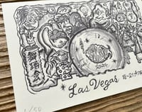 Image 2 of PHISH SPHERE 2024 Ink painting art PRINT Card and Mini Poster