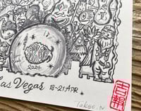 Image 3 of PHISH SPHERE 2024 Ink painting art PRINT Card and Mini Poster