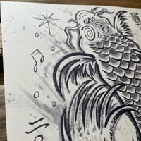 Image 3 of PHISH NYE 2023 Ink painting art PRINT Card and Mini Poster