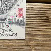 Image 4 of PHISH NYE 2023 Ink painting art PRINT Card and Mini Poster