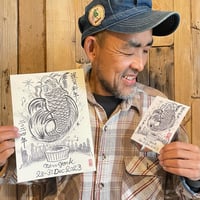 Image 5 of PHISH NYE 2023 Ink painting art PRINT Card and Mini Poster