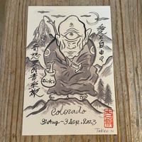 Image 1 of PHISH DICKS 2023 Ink painting art PRINT Card and Mini Poster