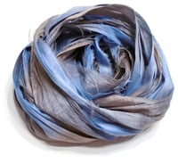 Image 3 of Ready To Ship! 10YD. MOUNTAIN PEAK HAND DYED SARI SILK RIBBON BY COLOR BURST SILK