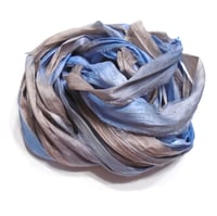 Image 2 of Ready To Ship! 10YD. MOUNTAIN PEAK HAND DYED SARI SILK RIBBON BY COLOR BURST SILK