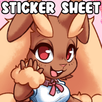Image 1 of Short Skirt Lop - Sticker Sheet