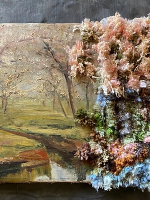 Image of altered perspective painting - cherry blossom