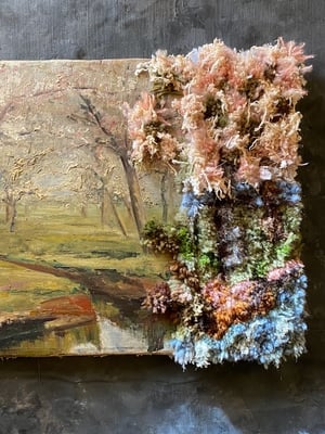Image of altered perspective painting - cherry blossom