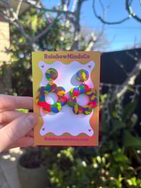 Image 2 of Confetti flower polymer clay earrings 