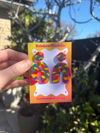 Image 2 of Carnival arch polymer clay earrings 