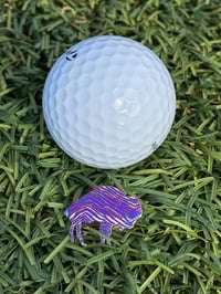 Image 1 of Buffalo Golf Ball Marker - Buffalo Hat Clip for Golf - Buffalo Gift for Golf Buffalo Golf Marker ...