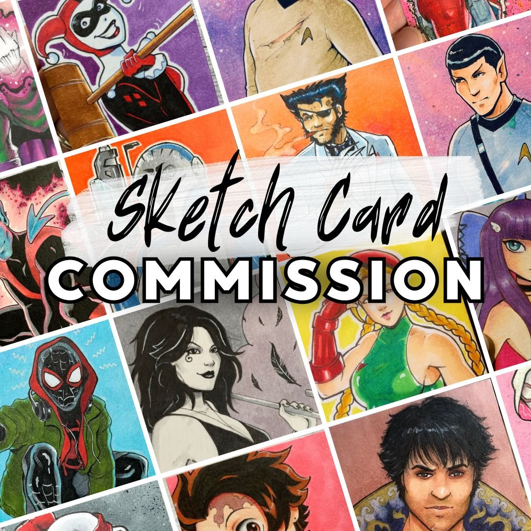 Image 1 of Commission for a Hand-Drawn Artist Trading Card (ACEO) • Artist Sketch Card • Sci-Fi • Fantasy