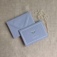 Image 3 of Lily of the valley thank you card note card with matching envelope Sets of 5
