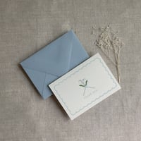 Image 5 of Lily of the valley thank you card note card with matching envelope Sets of 5