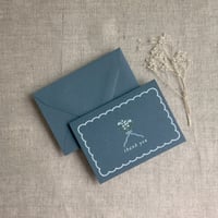 Image 2 of Lily of the valley thank you card note card with matching envelope Sets of 5