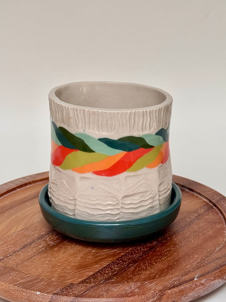 Image of Braided Nerikomi Porcelain Planter