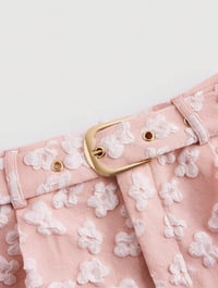 Image 2 of Pink Floral High Waisted Shorts