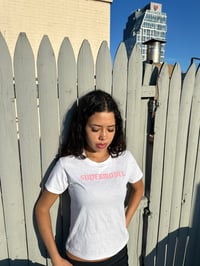 Image 4 of Supermodel Tee White & Pink 🤍🩷🤍🩷
