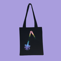 Image 1 of Rainbow Flail Tote Bags