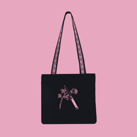 Image 1 of Rose & Knife Tote Bags