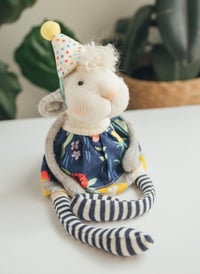 Image 1 of Suzie - Sculpted Sock Lamb with dangly legs