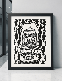 Image 2 of "MID-SCROLL BREAKDOWN" LINOCUT PRINTS