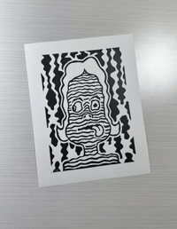 Image 3 of "MID-SCROLL BREAKDOWN" LINOCUT PRINTS