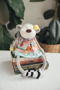 Image 1 of Gabby - Sculpted Sock Monkey, weighted