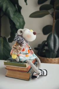 Image 2 of Gabby - Sculpted Sock Monkey, weighted