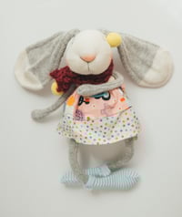 Image 3 of Billie-Anne - Original Sculpted Sock Lop Eared Bunny