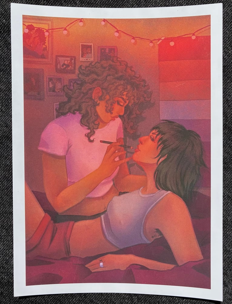 Image of pink in the night print