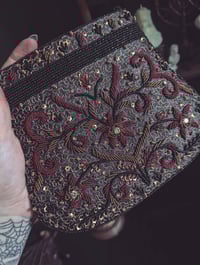 Image 2 of Red and black beaded purse 